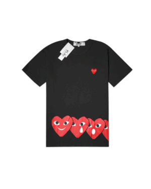 [꼼데가르송]  이모티콘 하트 티셔츠 (3COLORS)