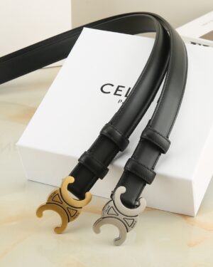 [셀린느] 미디엄 트리옹프 벨트 2.5cm 실버/골드