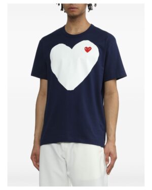 [꼼데가르송] 로고 패치 프린트 티셔츠 (2COLORS)