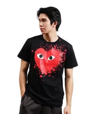 [꼼데가르송] 빅 하트 스플래터 티셔츠 (3COLORS)