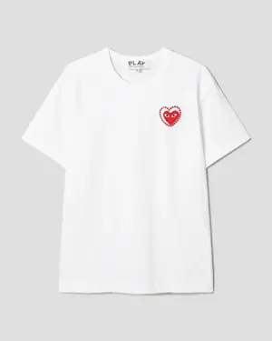 [꼼데가르송] 하트 와펜 메탈스톤 티셔츠 (2COLORS)