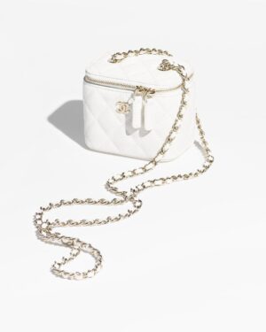 [샤넬] 미니 베니티백 캐비어 체인 금장 AP1340