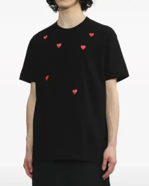 [꼼데가르송] 스캐터드 하츠 코튼 티셔츠 (3 COLORS)