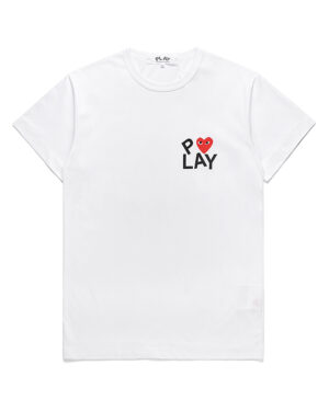 [꼼데가르송] 하트 텍스트 티셔츠 (2 COLORS)