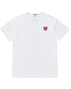 [꼼데가르송] 하트 와펜 라인스톤 티셔츠 (2COLORS)