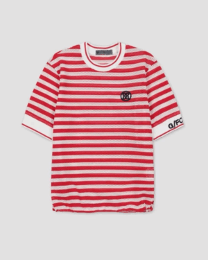 [지포어] 메쉬 스트라이프 라운드 티셔츠 (2 COLORS)