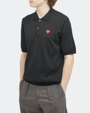[꼼데가르송] 하트 패치 니트 폴로셔츠 P1N094-1(2 COLORS)