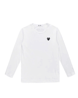 [꼼데가르송] 플레이 블랙 하트 백로고 긴팔 티셔츠(2 COLORS)