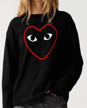 [꼼데가르송] 하트 로고 긴팔 티셔츠(3 COLORS)