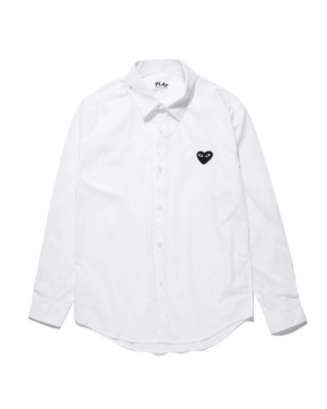 [꼼데가르송] 블랙 하트 와펜 셔츠 남녀공용(2 COLORS)