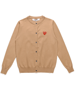 [꼼데가르송] 레드 하트 백 자수 니트 가디건(2 COLORS)