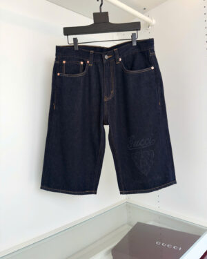 [구찌] 로고 자수 데님 반바지