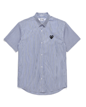 [꼼데가르송] 하트 로고 스트라이프 셔츠 (2 COLORS)