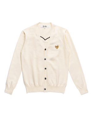 [꼼데가르송] 골드 하트 백 자수 가디건(2 COLORS)