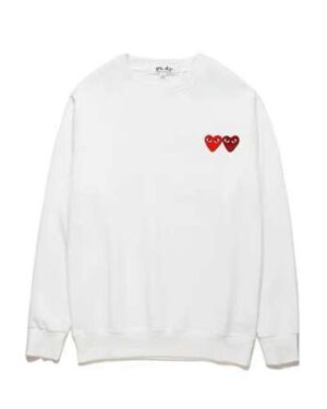 [꼼데가르송] 더블 하트 와펜 맨투맨 (4 COLORS)