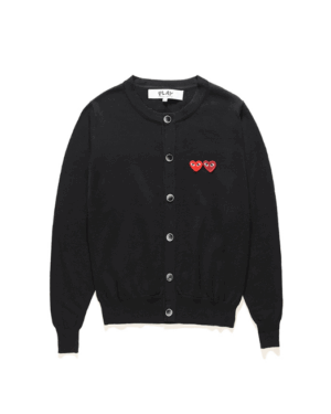 [꼼데가르송] 여성 더블 하트 와펜 니트 가디건 AZN058 (4 COLORS)