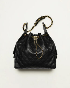 [샤넬] 25백 호보 미디엄 블랙 캐비어 AS5311