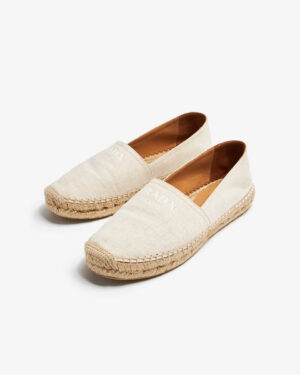 [프라다] 로고 린넨 에스파드리유