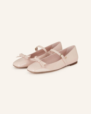 [발렌티노] 로맨스 보우 페이턴트 레더 메리제인 플랫슈즈