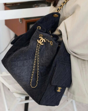 [샤넬] 25백 호보 미디엄 데님 AS5311