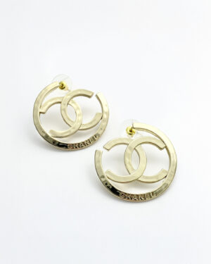 [샤넬] CC 후프 귀걸이 ABB957