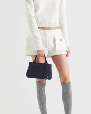 [프라다] 코튼 캔버스 미니 핸드백 1BA038_2CYA