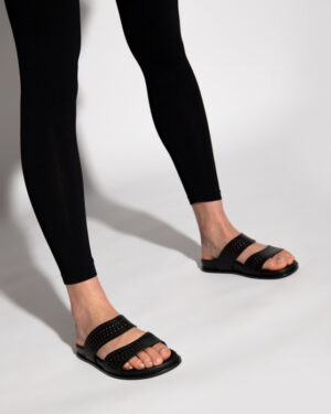 [알라이아] 레이저 컷 레더 샌들 AA3M022