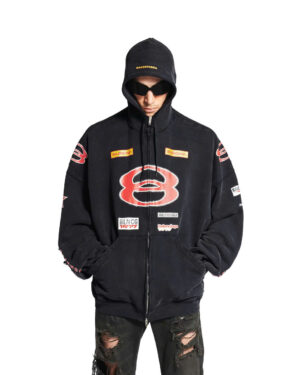 [발렌시아가] 스폰서 로고즈 라지 집업 후디 826162TSVE11041