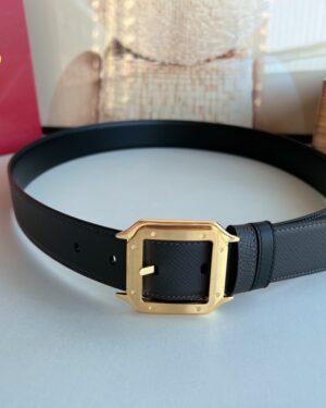 [까르띠에] 산토스 드 까르띠에 리버서블 가죽 벨트 35mm