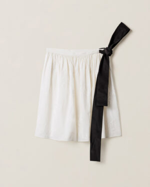 [미우미우] 자수 장식 바티스트 스커트 MG2473