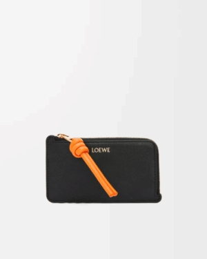 [로에베] 놋 코인 카드홀더 샤이니 나파 카프스킨/ 블랙