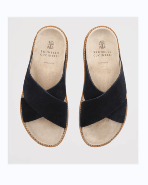 [브루넬로 쿠치넬리] 스웨이드 슬리퍼