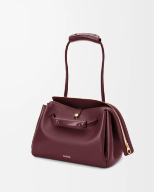 [로에베] 미디엄 마드리드 백 서플 카프스킨/다크 버건디