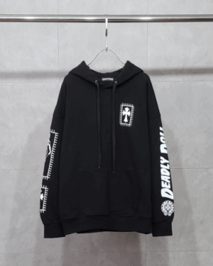 [크롬하츠] 데들리돌 오버핏 후드티셔츠