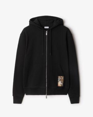 [버버리] 체크 라벨 코튼 지퍼 후드 티셔츠 81018781 (2 COLORS)