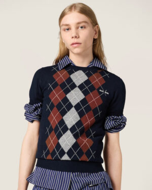 [미우미우] 캐시미어 크루넥 스웨터 MMLB63