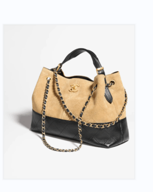 [샤넬] 스몰 쇼핑백 스웨이드 카프스킨 AS5634