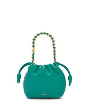 [로에베] 미니 플라멩코 펄스 나파 램스킨 에메랄드 그린 A914CBPX03-7831