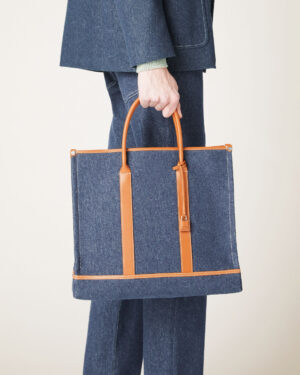 [로로피아나] 빔 스몰 토트백 브라운 FAO6976