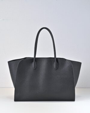 [더 로우] 말로(Marlo) 17 가죽 백 블랙-그레인 카프스킨 W1904L133BLAN