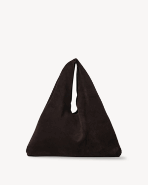 [더 로우] 스몰 빈들 스웨이드 백 브라운 멜란지  W1682L613BRM