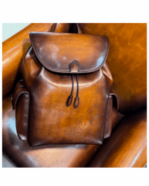 [벨루티] Horizon Scritto 패턴 가죽 백팩