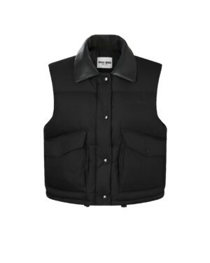 [미우미우] 테크니컬 퐁제 다운 베스트 블랙