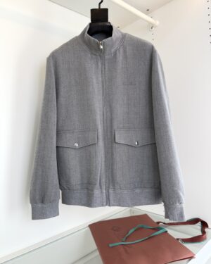 [로로피아나] 그레이 봄버 자켓