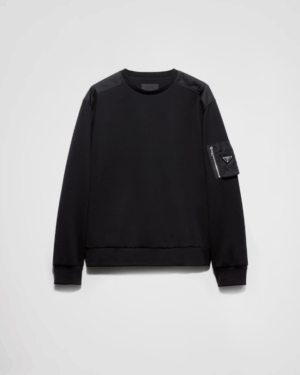 [프라다] 코튼 플리스 리나일론 스웨트셔츠 UJL03