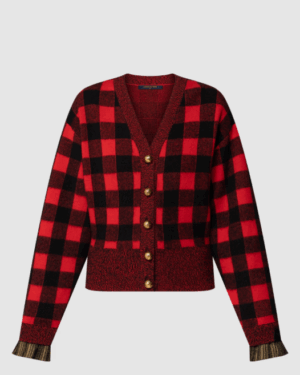 [루이비통] 그래픽 체크 니트 카디건 1AIRDN
