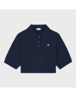 [셀린느] 울 소재의 트리옹프 크롭 폴로 2AH22322U.07MR (2 COLORS)