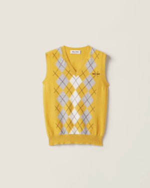 [미우미우] 캐시미어 조끼 MMV296_174B