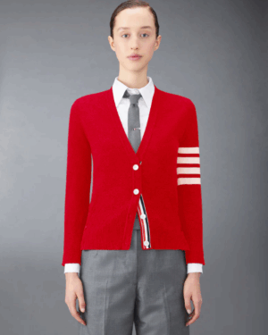 [톰브라운] 클래식 캐시미어 4바 V넥 카디건 FKC001A-00011-600