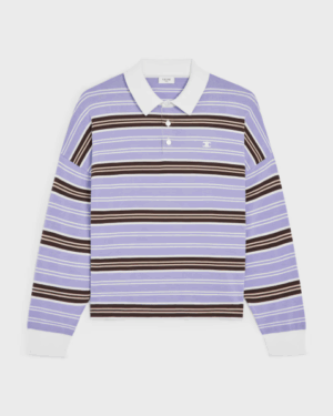 [셀린느] 스트라이프 코튼 폴로 스웨터 RY0HV886Z.GBT9